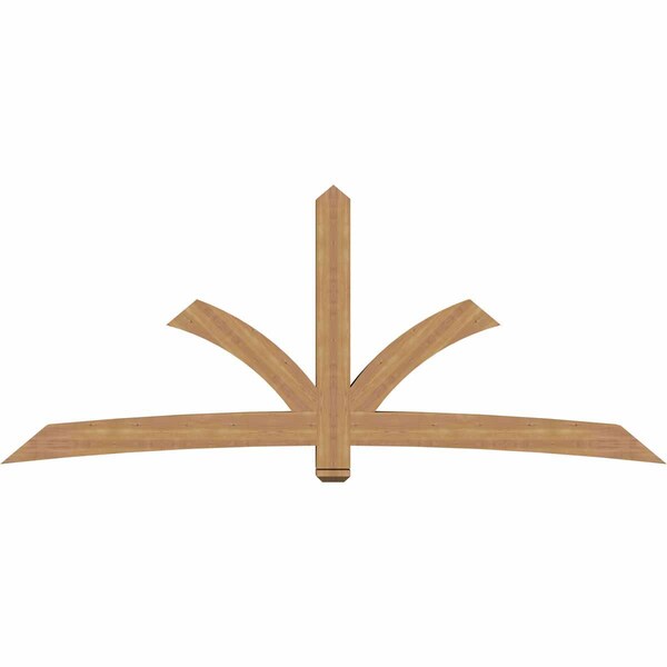 Ekena Millwork Davenport Timber Gable Bracket, Western Red Cedar, 108"W x 45"H x 5 1/2"D x 5 1/2"F, 10/12 Pitch GBW108X45X0606DAV00SWR - main
